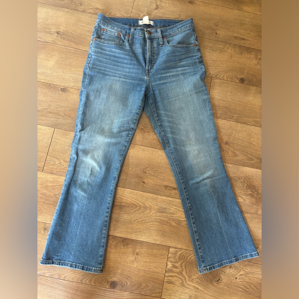 Madewell light wash Cali-Denim boot cropped jeans